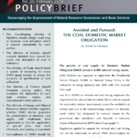 Avoided and Pursued The Coal Domestic Market Obligation